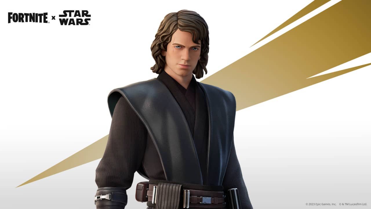 Fortnite Anakin Skywalker personagem de Star Wars em crossover de Fortnite