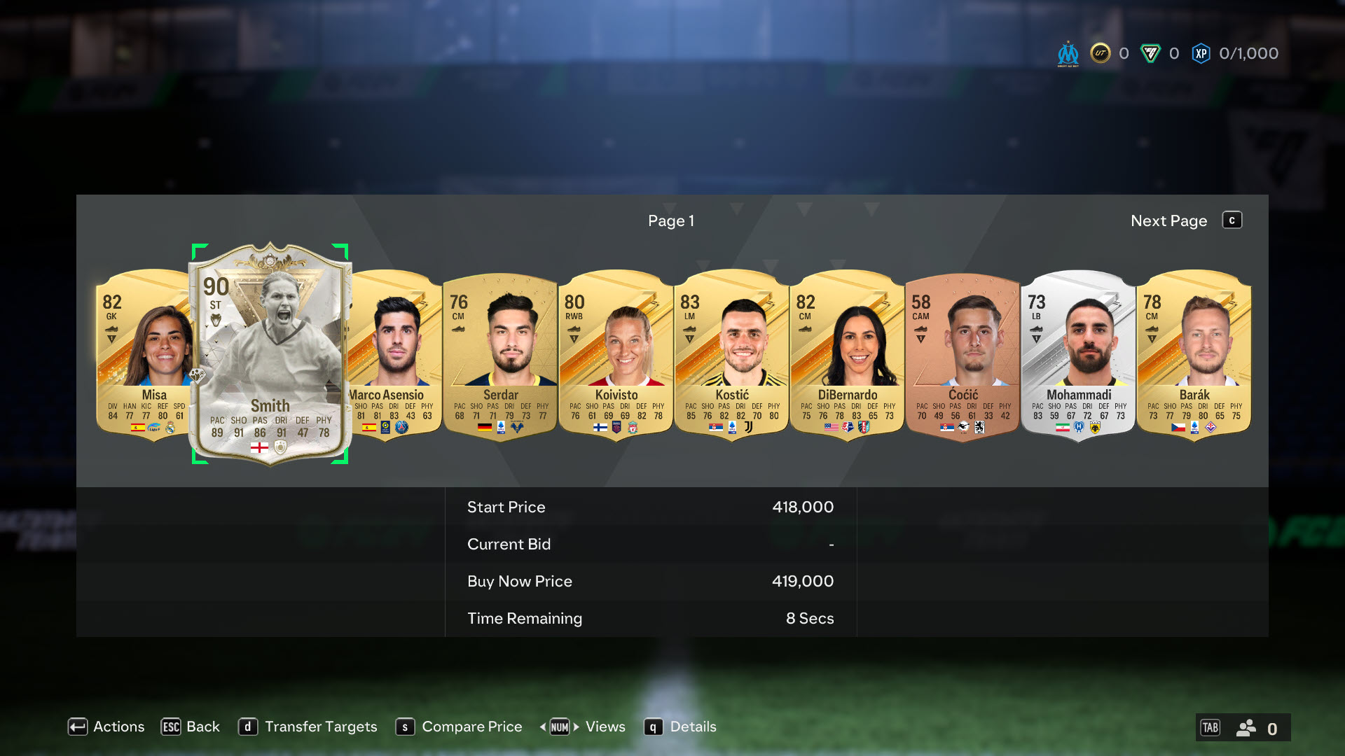 Trading on the transfer market in EA Sports FC 24
