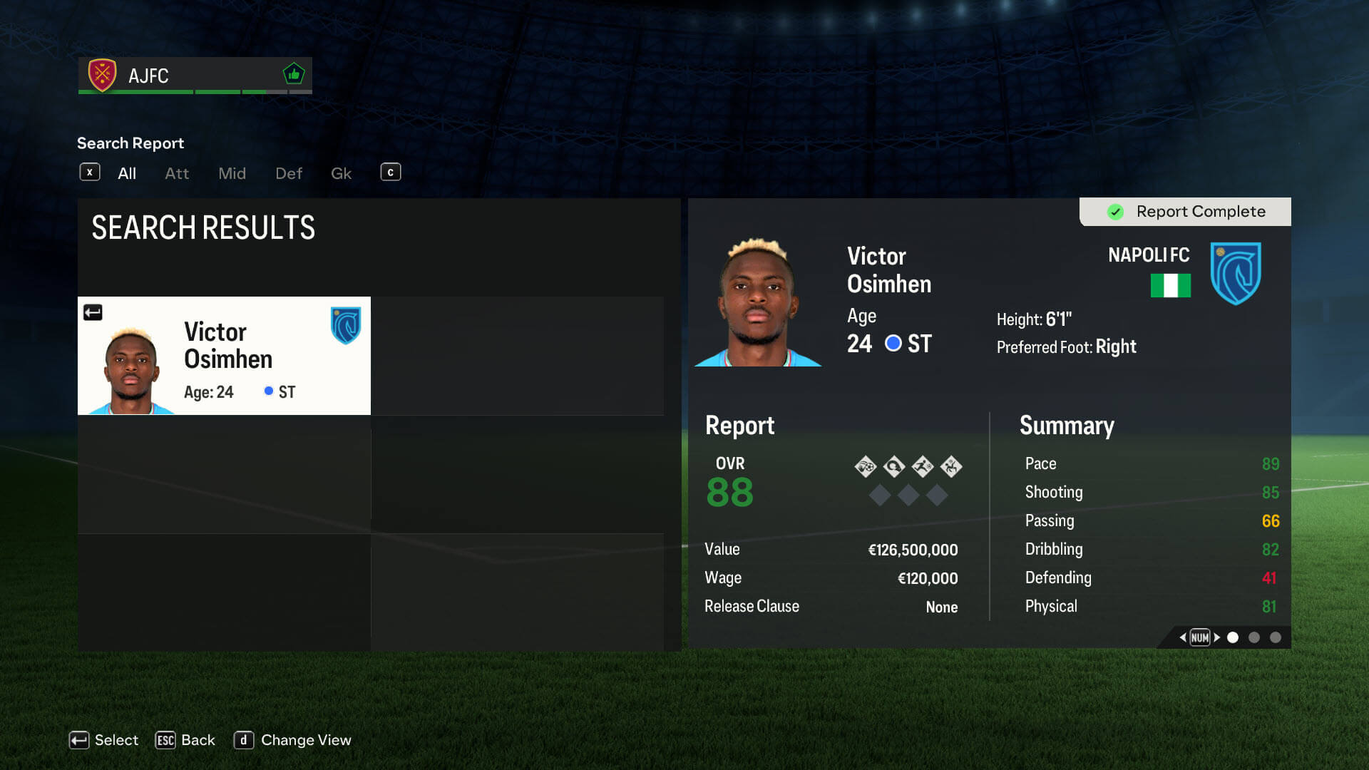 osimhen - one of the best strikers in EA Sports FC 24