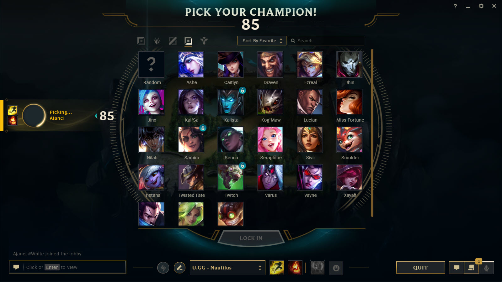 Champion Select in League of Legends