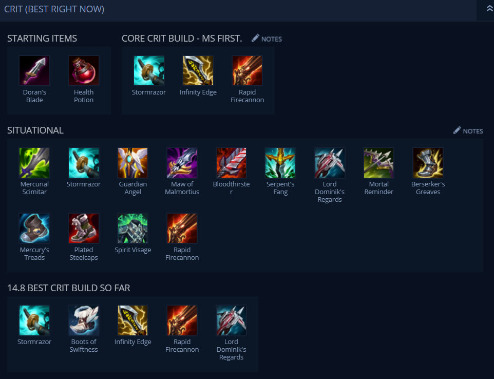 Other items for Jhin